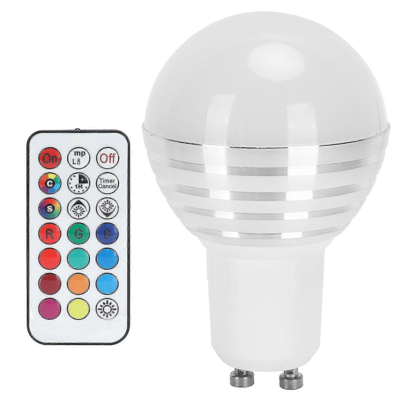 Color Changing RGB Light Bulb 3W GU10 with Remote Control - KTV Decoration 85-265V