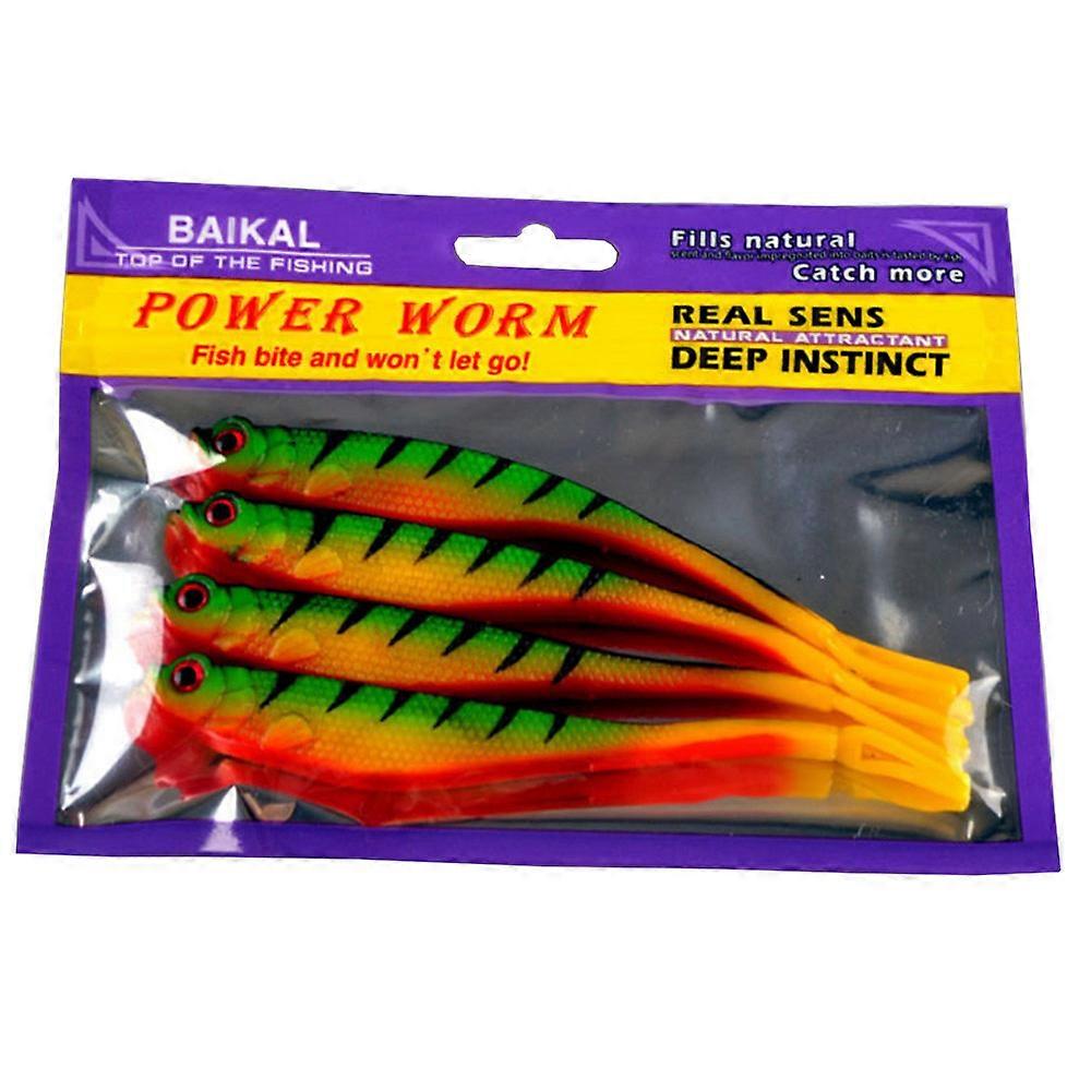 Multicolor Fishing Bait Soft Belly Chest Fork Dice Simulation Fish 4pc bag