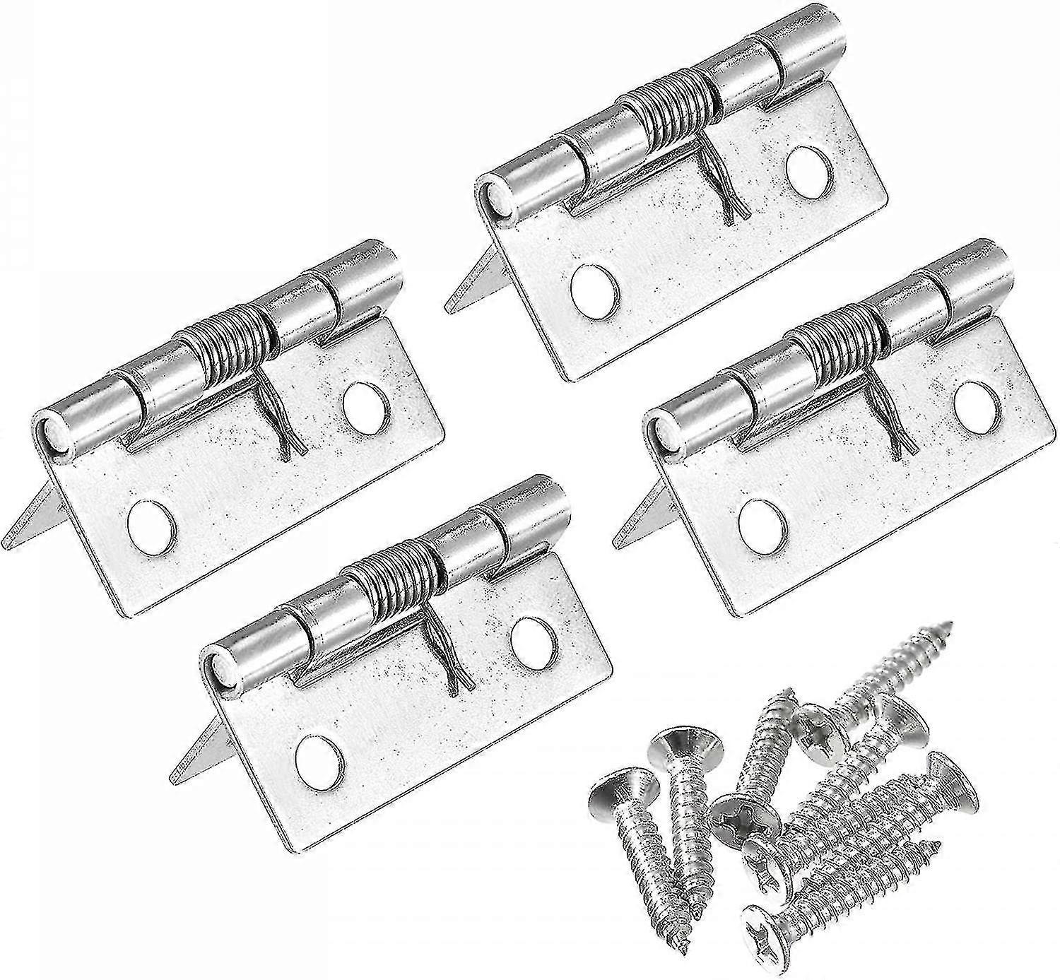 Spring Loaded Hinges, 1.5"Stainless Steel Self Closing Hinge For Cabinet 4pcs