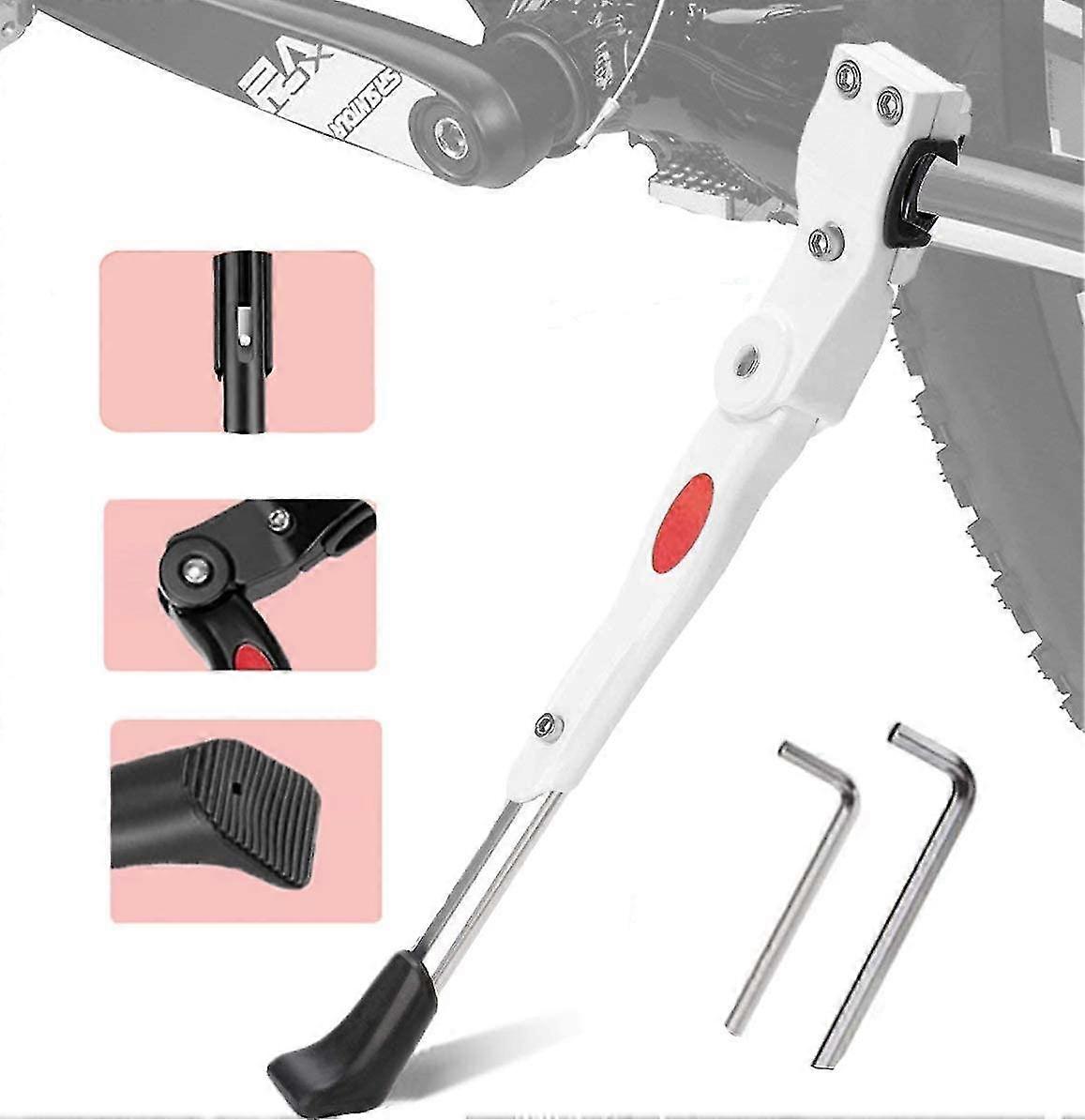 Bicycle Adjustable Aluminum Alloy Side Support Bipod (white)
