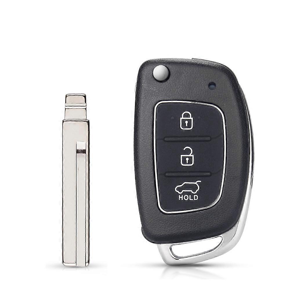 3 Buttons Flip Remote Car Key Case For Hyundai Solaris Verna ELANTRA Santa Fe i10 i20 i30 i35 i40 IX35 IX45 Key Shell