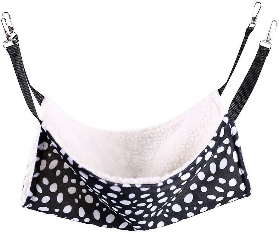 أرجوحة للقطط النمس أرنب أرنب الصغير أو أي قفص صغير آخر للحيوانات الأليفة (الطول: 35 * 53 سم ، أسود