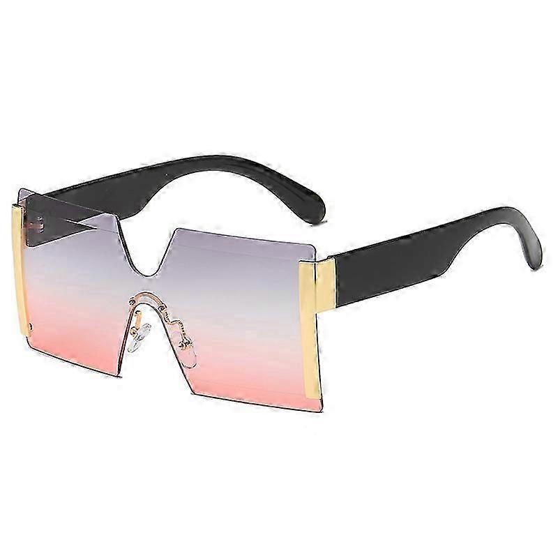 Wekity Oversized Sunglasses for Women Men Trendy Square Sun Glasses One Piece Lens Big Sunglasses