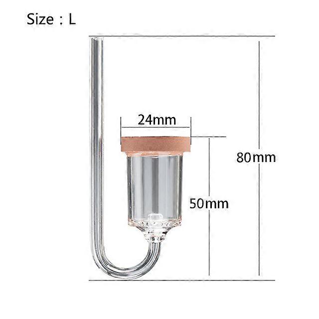 1Pcs U-tubes Acrylic Aquarium CO2 System Diffuser Transparent Mini Diffuser CO2 Refiner Regulator with Ceramic Disc Suction CupsIn-