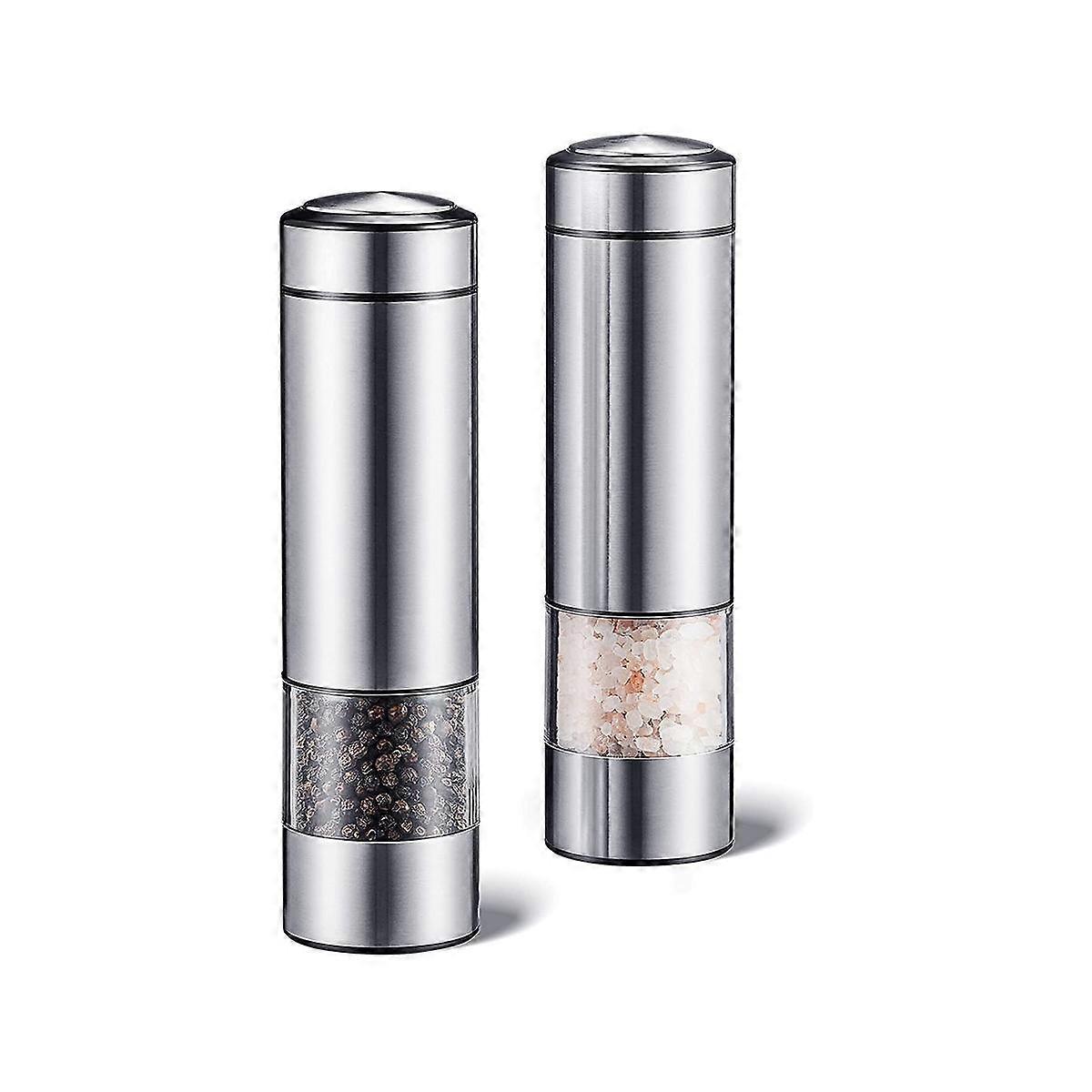Electric Salt and Pepper Grinder Set, Automatic Salt and Pepper Grinder, Battery Operated Pepper Mi