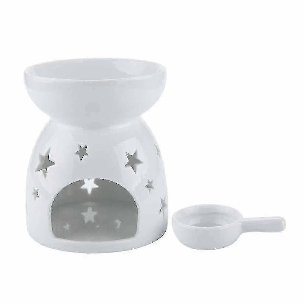 keramisk te lys holder aromaterapi eterisk olje brenner, gul