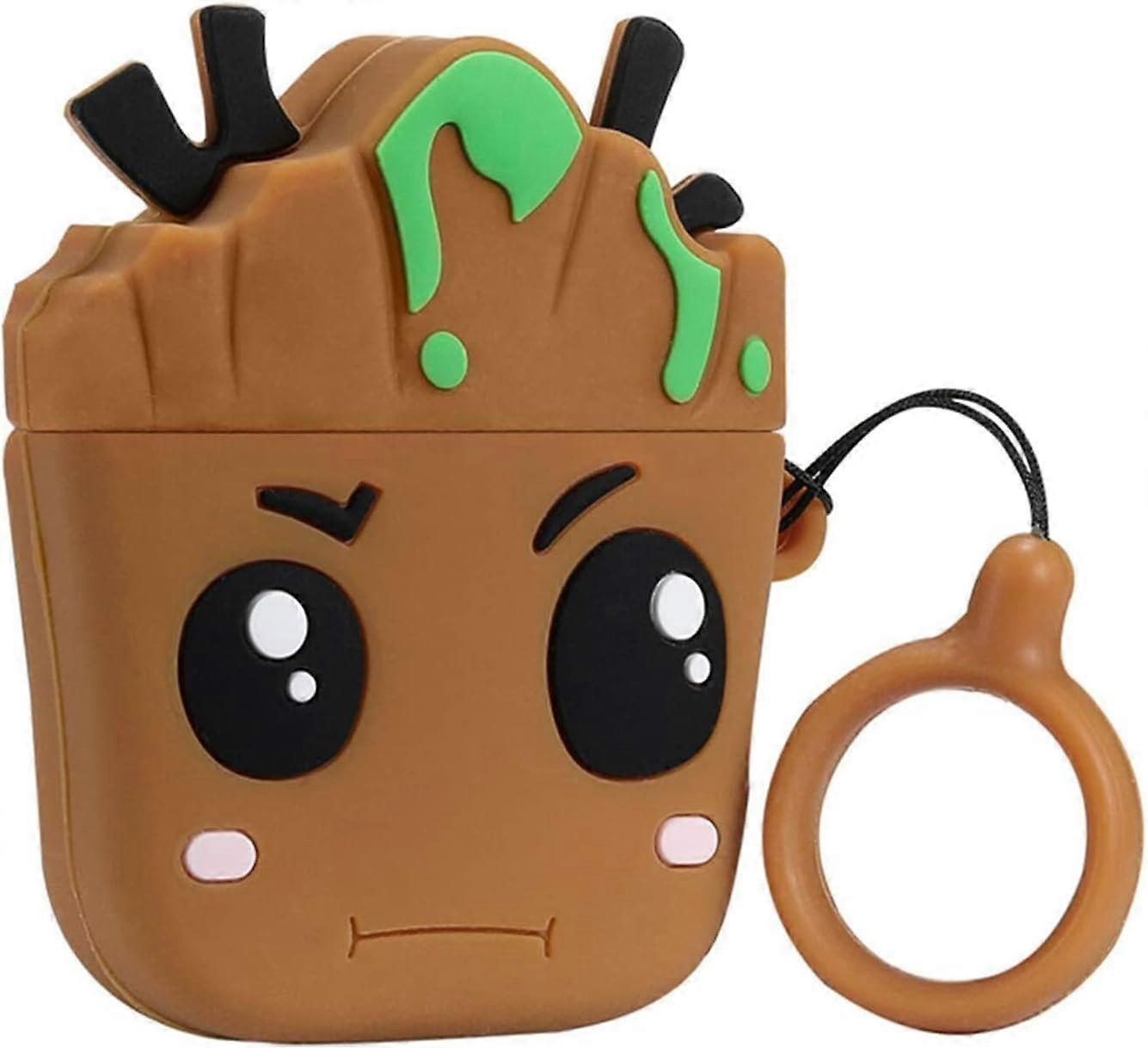 حالة لطيفة ل Airpod 1/2 بارد مضحك أزياء فريدة من نوعها تصميم ممتع ل AirPods 1/2 أغطية سيليكون ثلاثية الأبعاد للفتيات الأولاد الاطفال الرجال حالة لAir Pods 1/2 (شجرة R