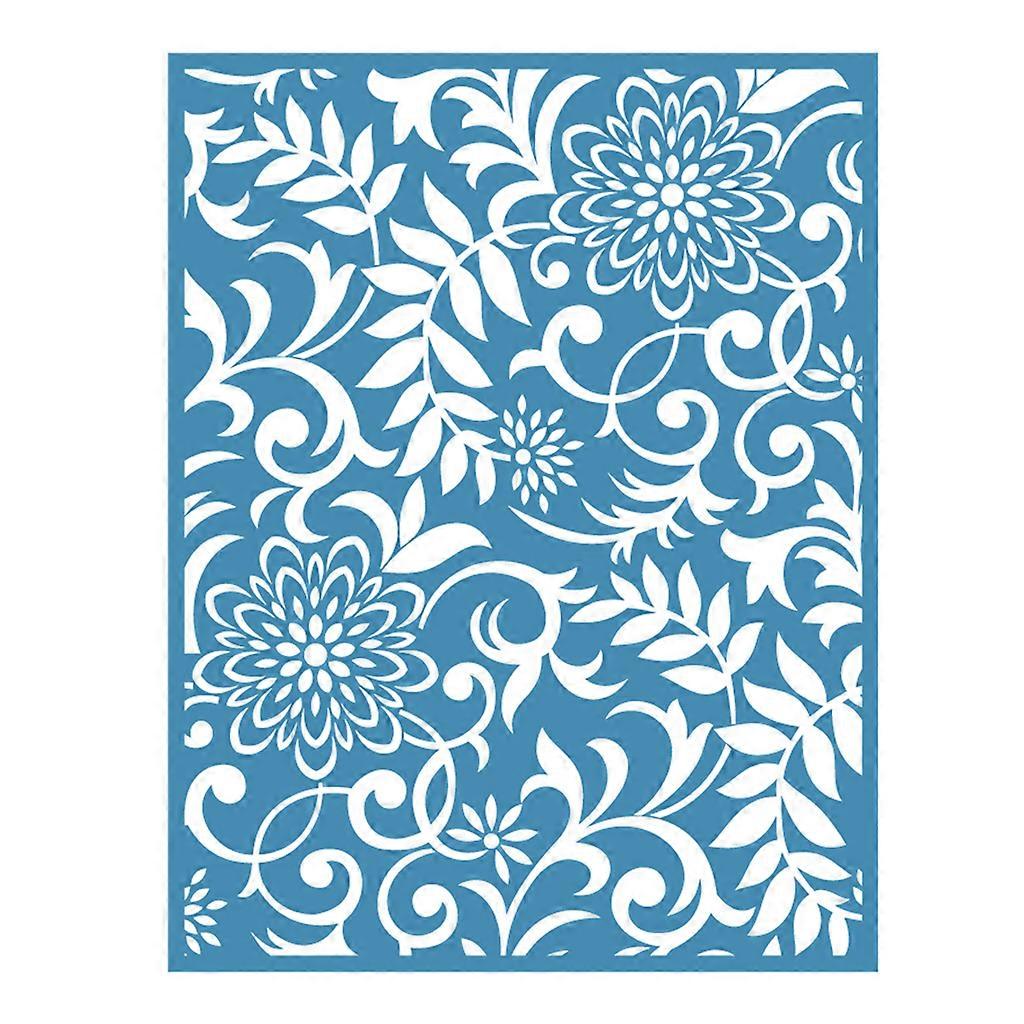 Self Adhesive Silk Screen Printing Stencil Spring Flowers Handmade Bag Fabric