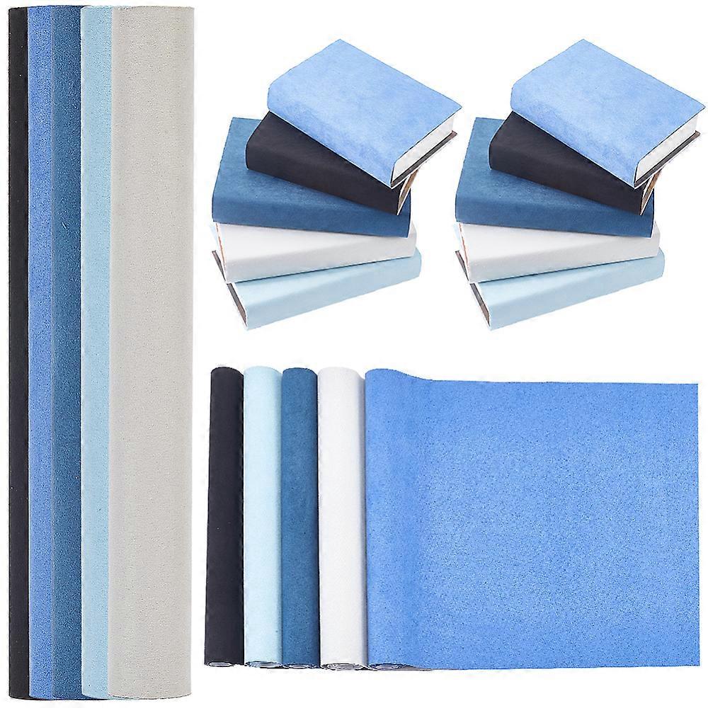1Set 5 Sheets 5 Colors Faux Suede Book Covers Notebook Wraps Rectangle Mixed Color 300x1300mm 1 sheet/color DIY