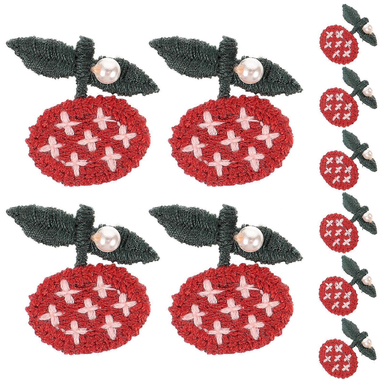 10pcs Flower Cloth Patches Iron On Patches Embroidered Applique Craft Patches Sew On Patches