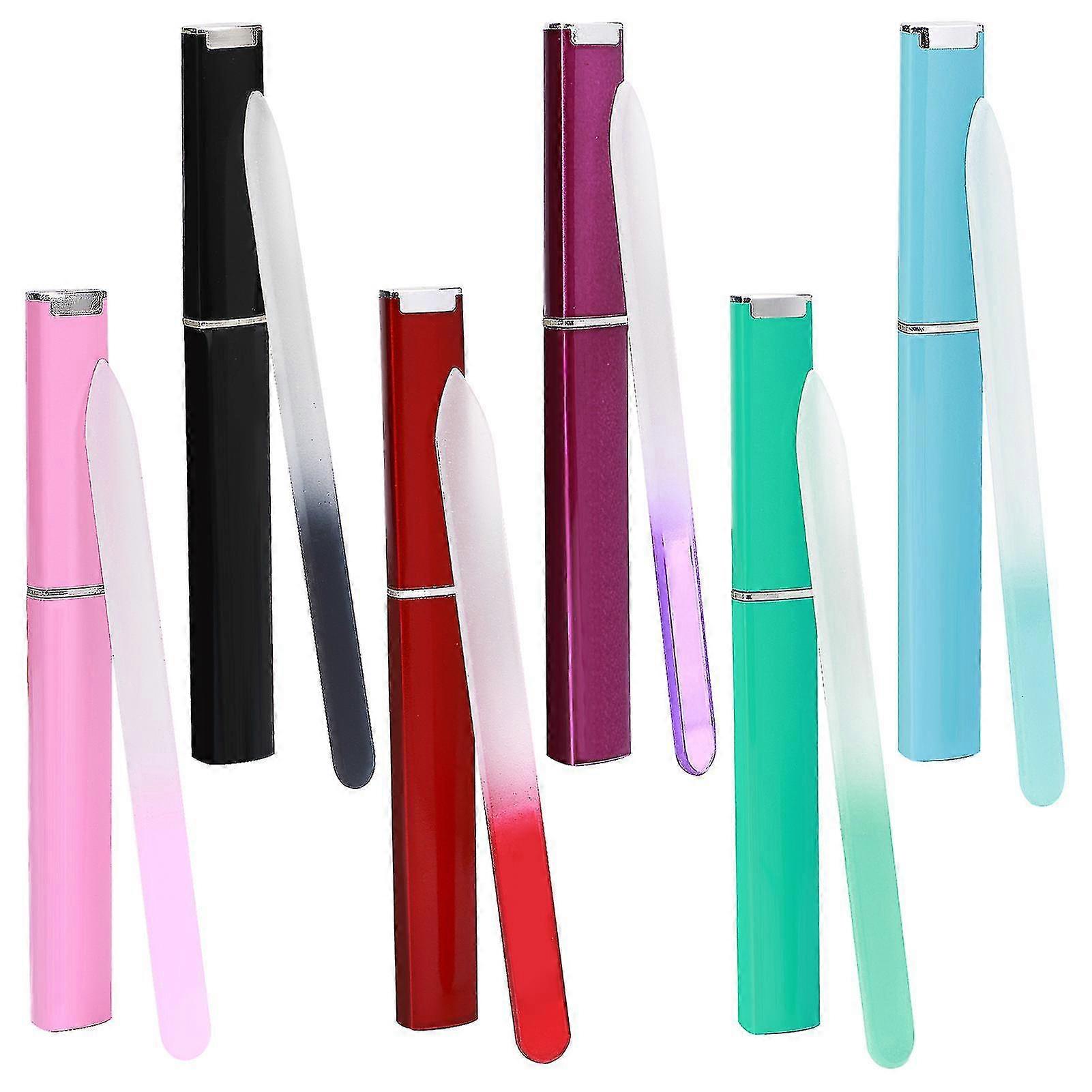 6pcs With Double Sided Fingernail Gradient Glass