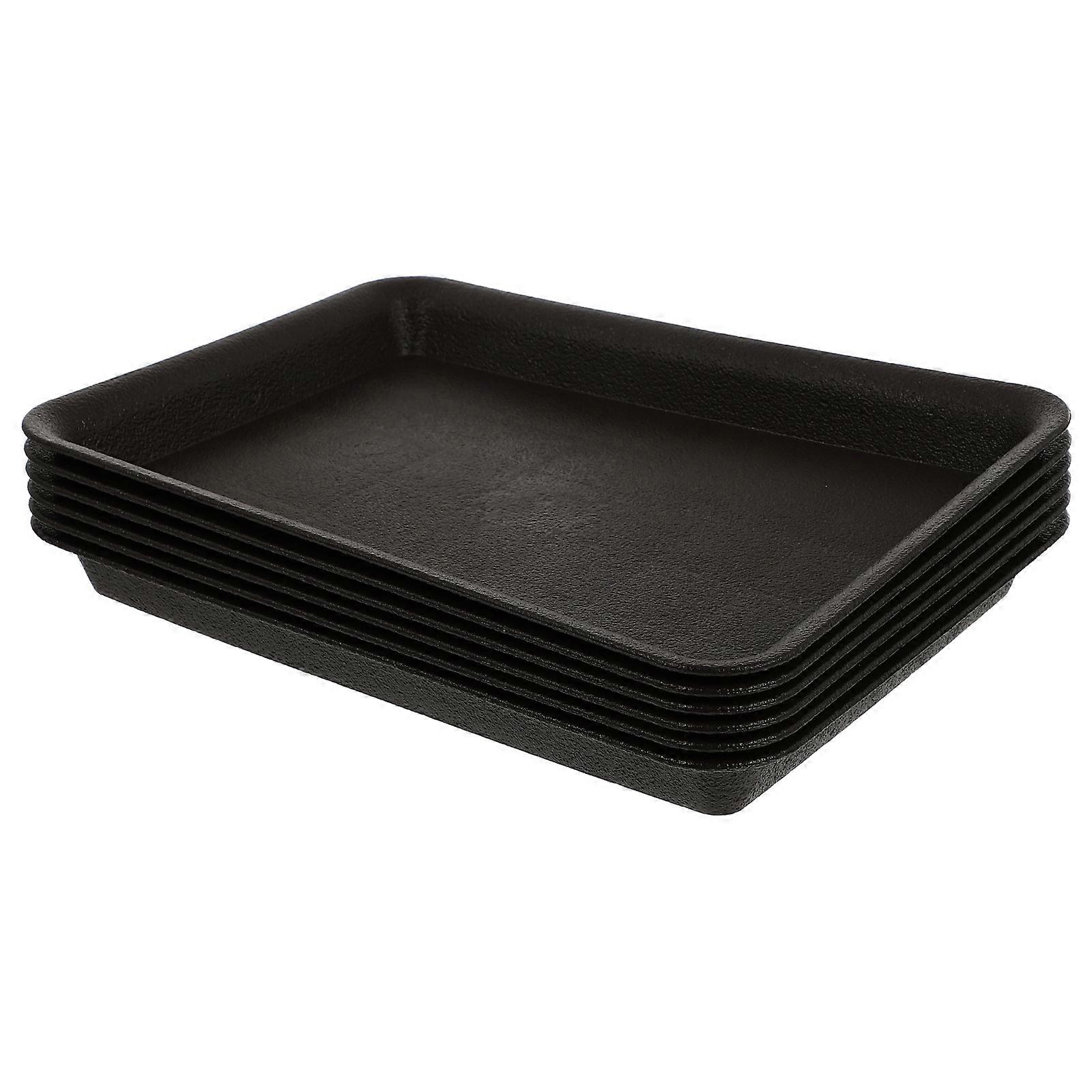 6 st krukor inomhusväxter små krukor sauser set planteringsfat bonsai bricka blomkruka tefat växt droppbricka