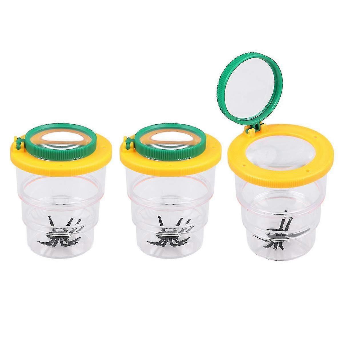 3pcs Bug Viewer, Portable Insect Observation Box Insect Cage Magnifying Bug Magnifier Container Bug Catcher Cage