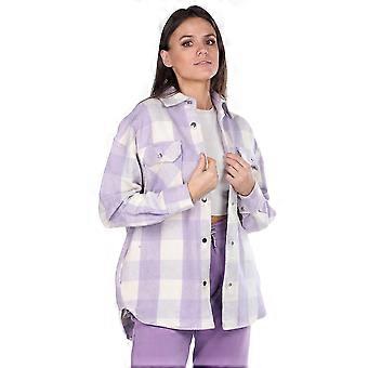 Thick Plaid Lilac Women's Jacket
