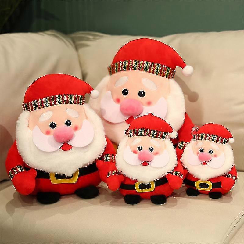 Naievear Santa Clause Toy Colorful Non-deformable Ring Bell Style Red Santa Clause Plush Toy For Home