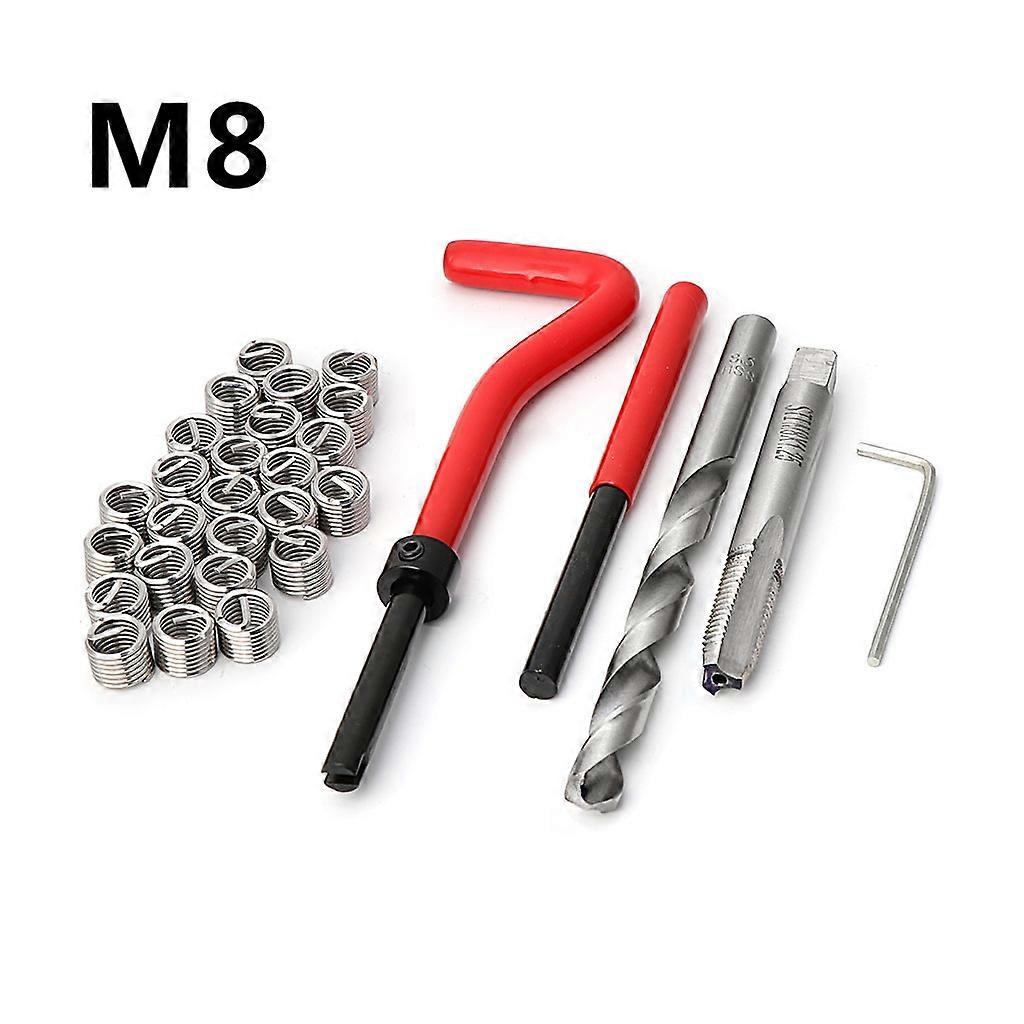 30Pcs M8 Thread Repair Insert Kit Auto Repair Hand Tool Set For Car Repairing