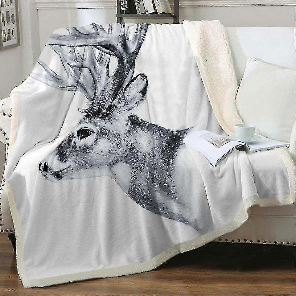 t406 Cobertor k e Veado Branco Lance Cobertor Cobertor bn406