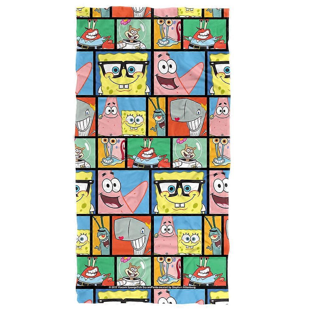 y62Spongebob Beach Towel Spongebob Tile Pattern Beach Towelkanr62