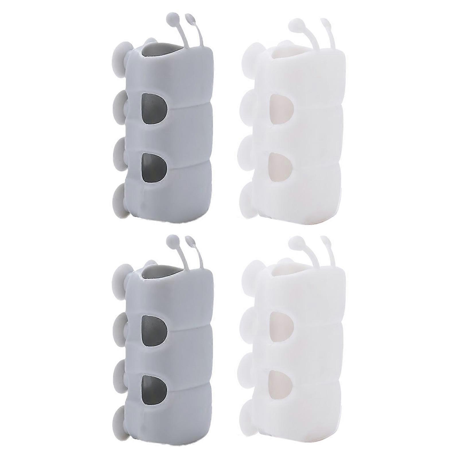 4Pcs Adjustable Shower Head Holders Simple Installation Universal Relocatable Bathroom Shower Head Suction Cup Holders