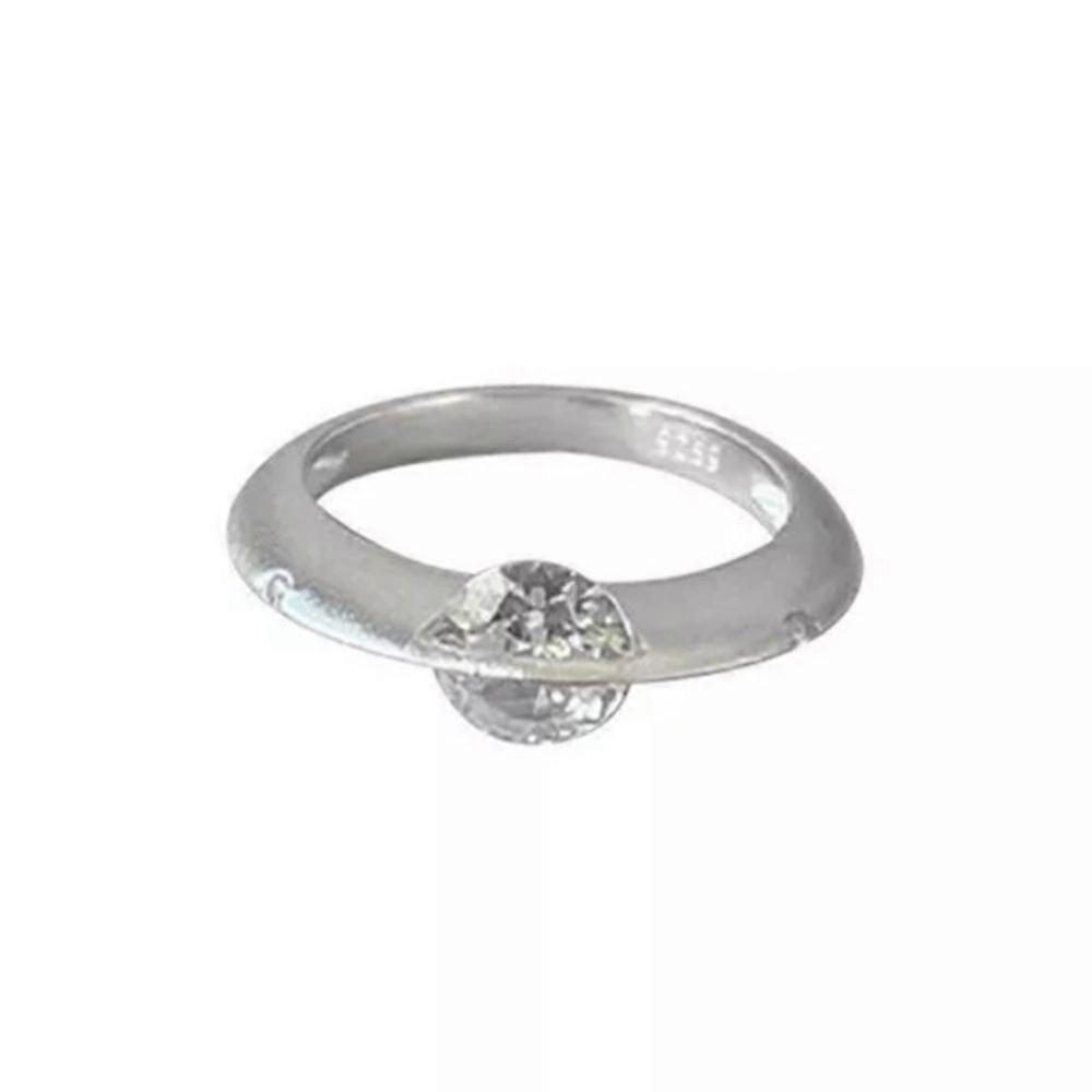 Planet Spinning Ring-S925 Sterling Silver Cosmic Stellar Rotatable Diamond Ring