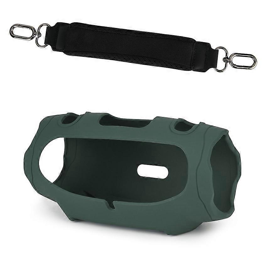 Speaker Case Bluetooth Speaker Silicone Protective Case +Carrying Strap Accessories for JBL Xtreme4 Speaker Bag (Green)