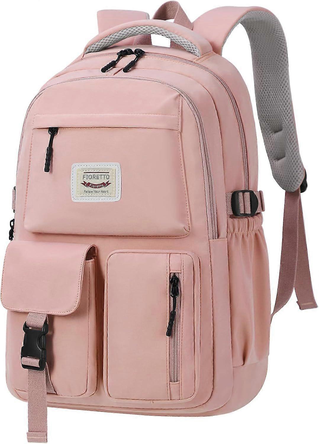 Women's Floral Backpack - Lightweight Canvas Laptop Daypack For School, Travel, 11"x16.5"x6"