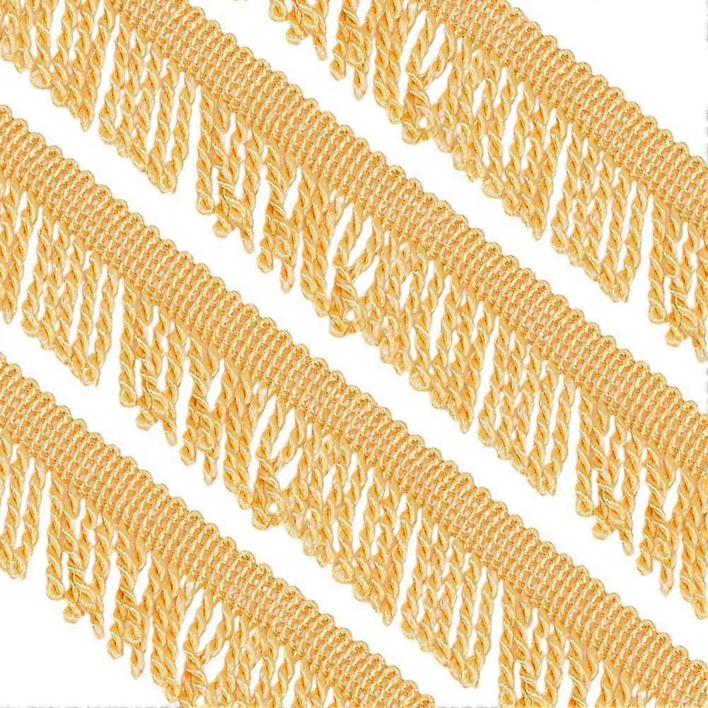 13 Yards Thin Bullion Fringe Trim 2.16Inch Gold Short Tassel Fringe Trim Basic Trim Collection for DIY Curtain Box Sofa Lamp Shade Crafts Home Decor S