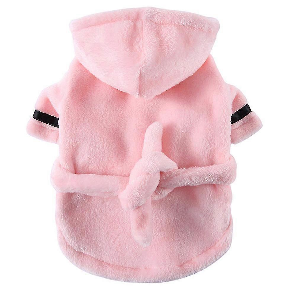Puppy Robe Dog Dry Towel Robe With Hood And Belt, Easy To Wear,5880