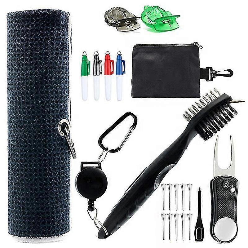 Golf Essentials Kit | Golf Towel | Cleaning Brush | Golf Alignment Kit | Marker | Green Fork,2650