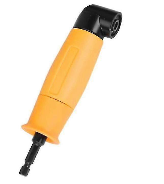 90 Degree Right Angle Drills Adapter Yellow Angle Head Screwdriver 6.35mm Hex Shank Driver And Screwdriver Drill Attachment With Magnetic Bit Holder Q