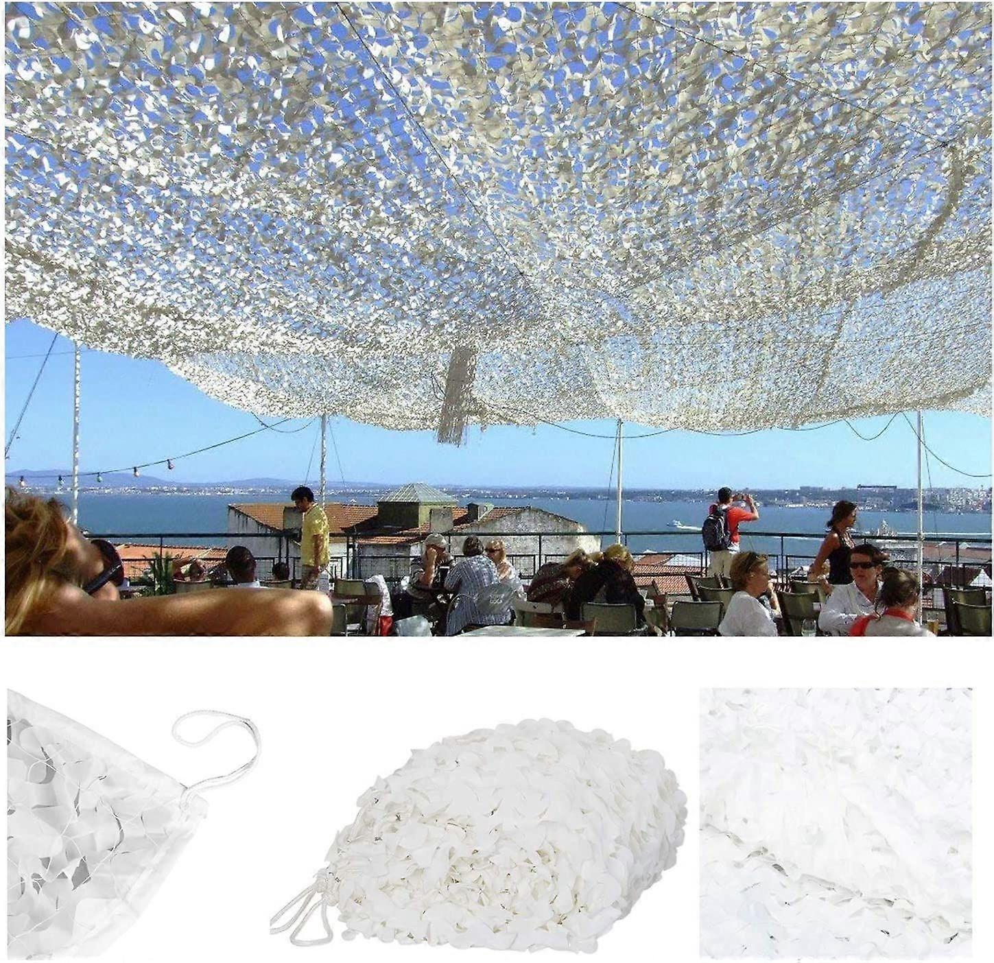 Camouflage Netting White Reinforced Military Pergola Shade Net Shade Net for Military Hunting Army Tents Garden Decoration Car Cover White 2m x 3m Sha