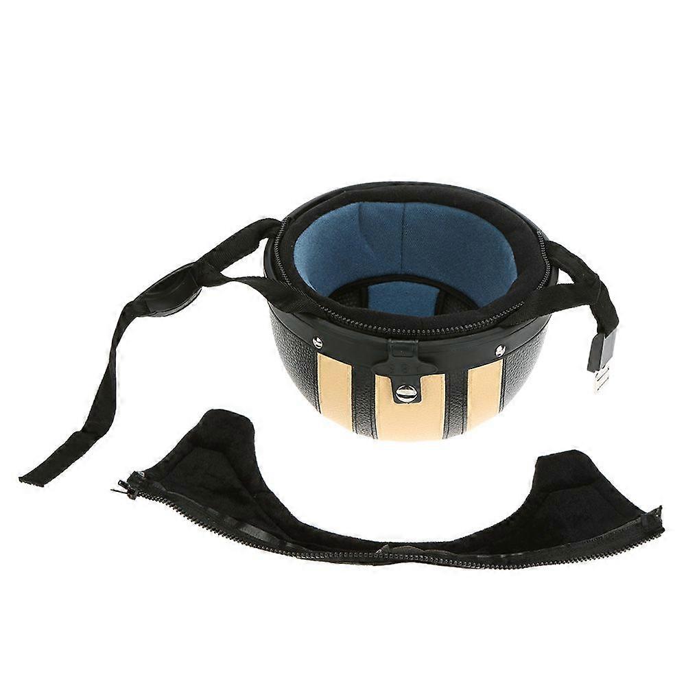Motorcycle Scooter Open Face Half Leather Helmet with Visor UV Goggles Vintage Style 54~60cm MK7824