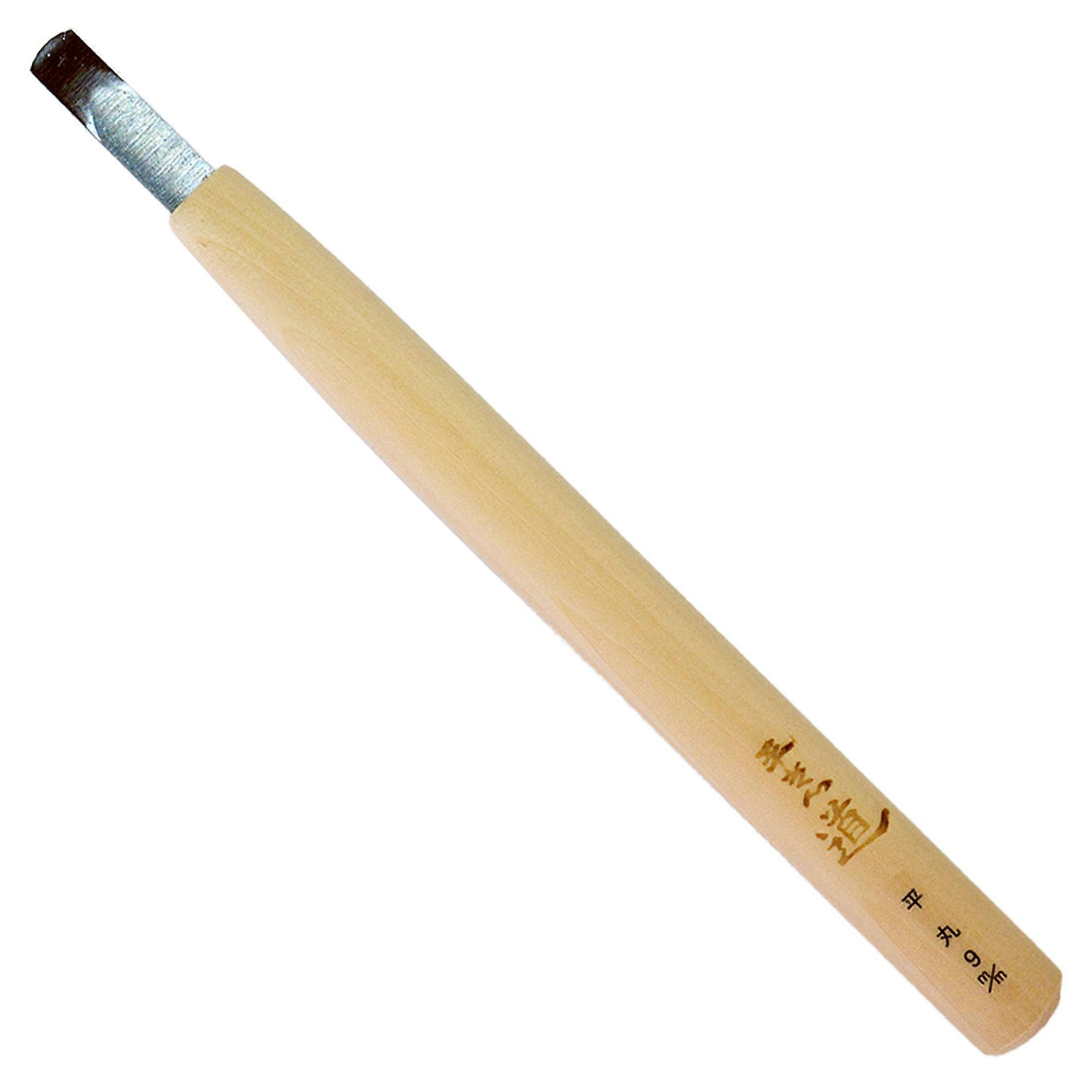 Michihamono Japanese Wood Carving Tool 9mm Round Edge Flat Woodworking Chisel
