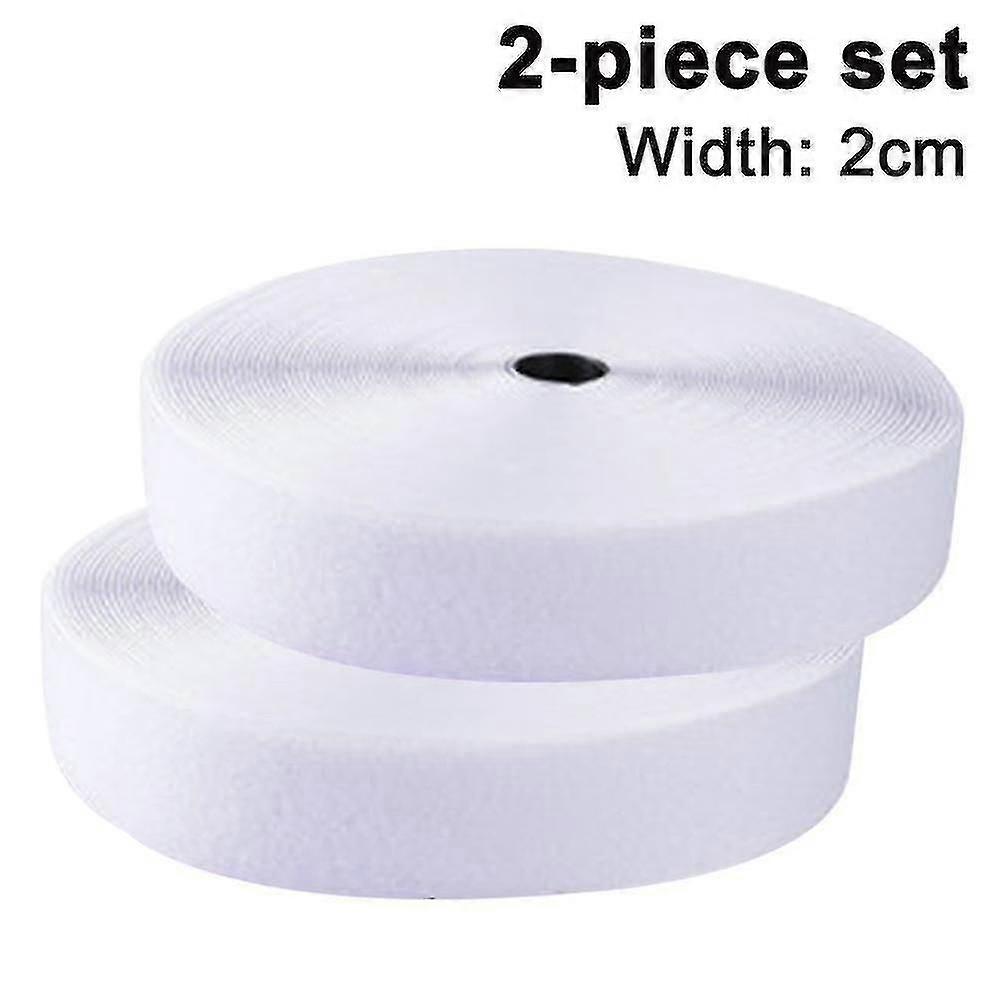 Hook And Loop Tape Sticky Back Fastener Roll, Width 20 Mm, Length 5 Meters Nylon Self Adhesive Strips Fastener For Home Office School Car And Crafting