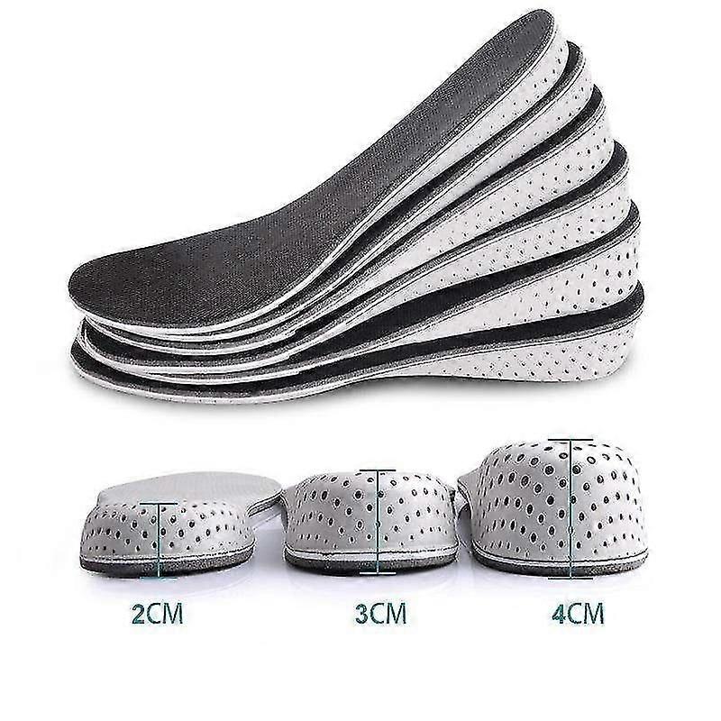 Unisex Height Increase Insoles / Grow Taller, Shock Absorptio Breathable Cushion Pad for Sports Shoes - 2cm, 3cm, 4cm