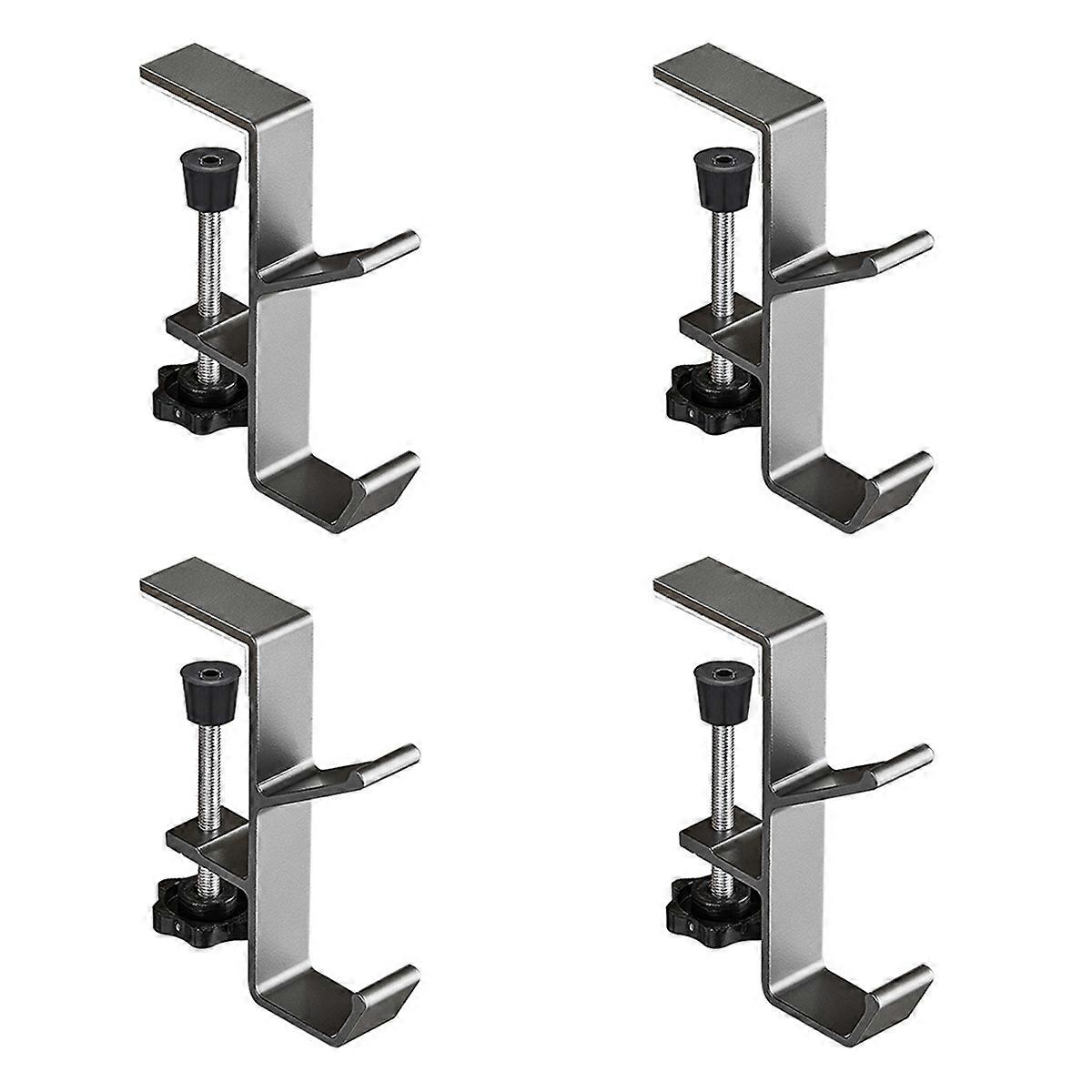 Adjustable 2-in-1 Mantel Hook, Equipped with Double Hooks for Hanging Socks and Garlands, Rust-Proof Metal, 4 PCs. B