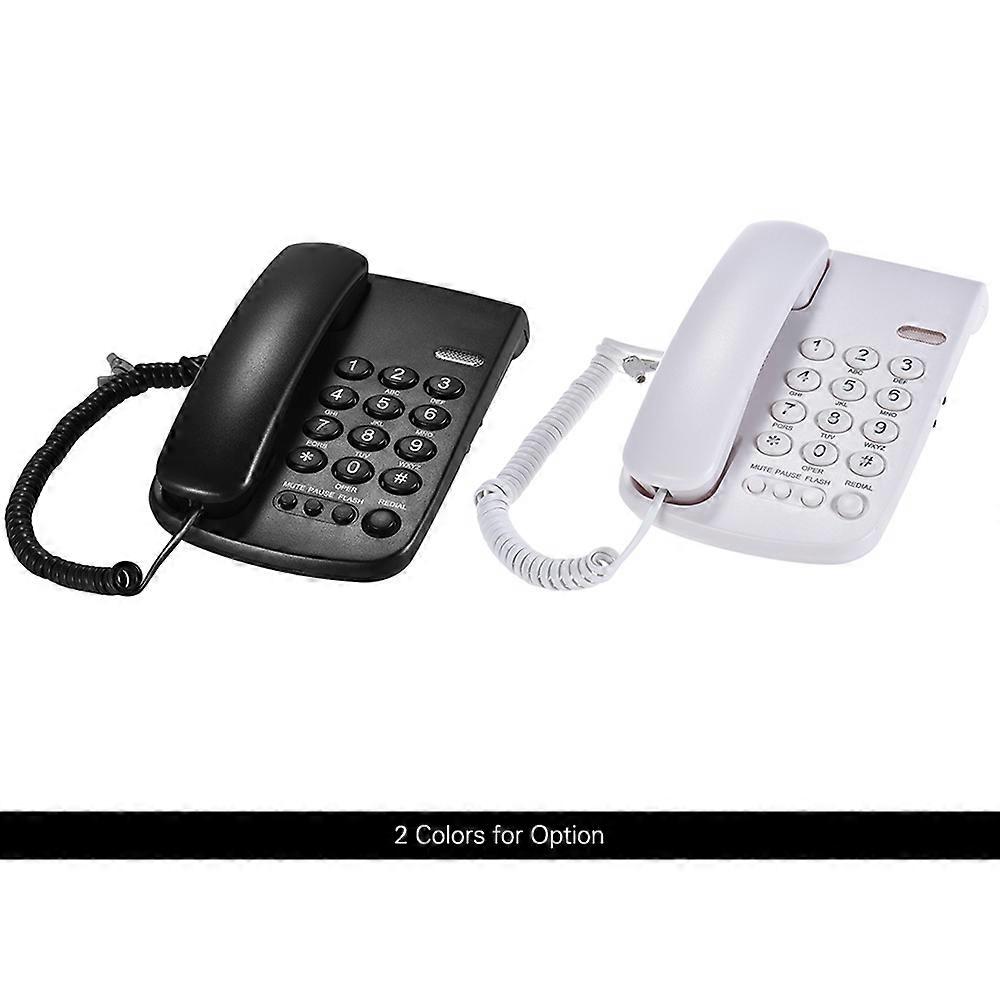 Portable Corded Telephone Phone Pause/ Redial/ Flash/ Mute Mechanical Lock Wall Mountable Base Hands