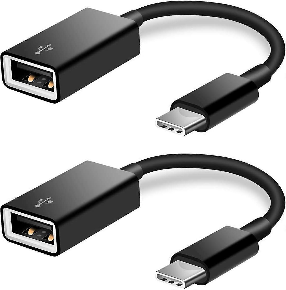 2er-Pack USB C auf USB 2.0 Adapter Typ-C OTG Kabel Typ C Stecker auf USB A Buchse Adapter kompatibel