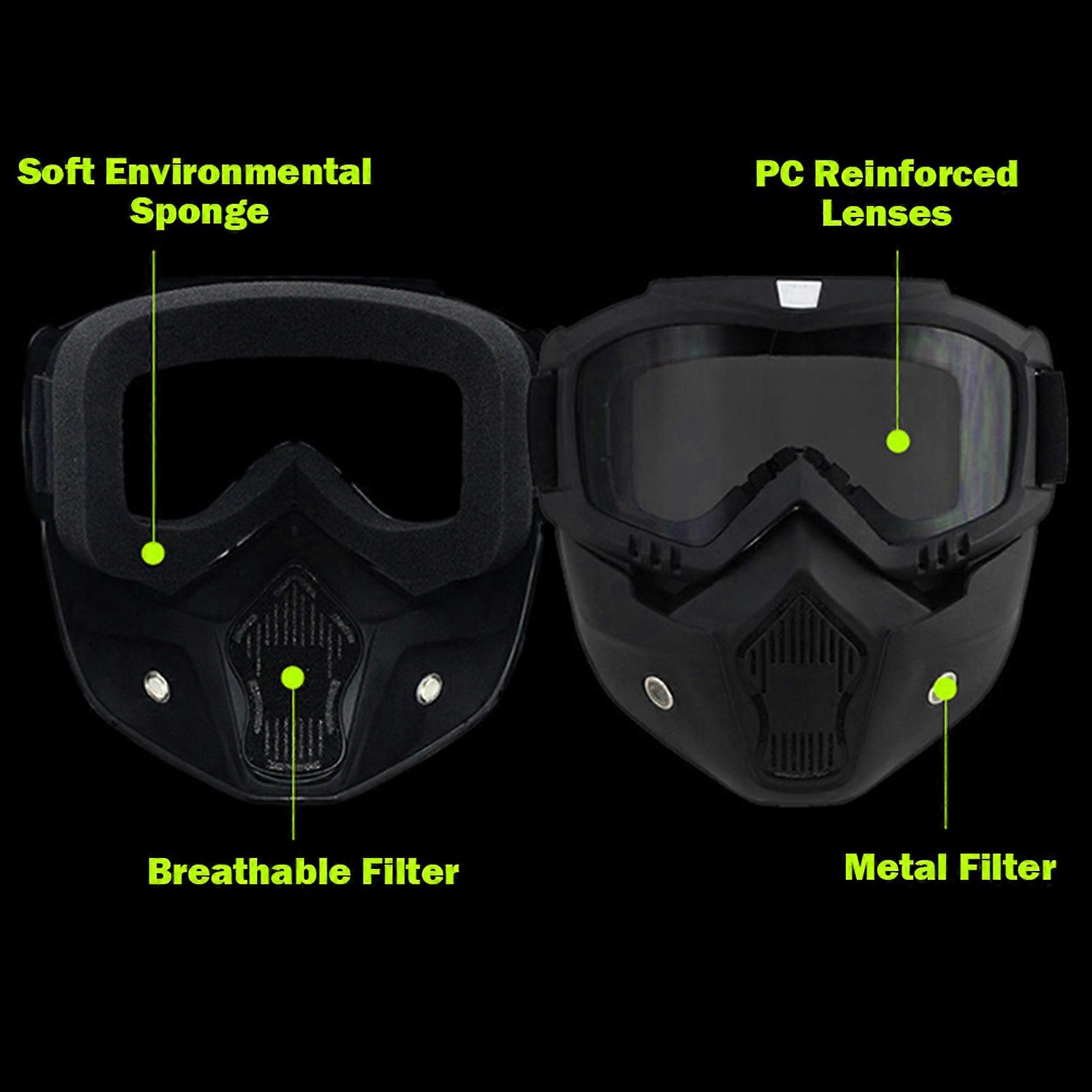 Motorcycle Tactical Goggles Windproof Sand-proof Yellow TPU Frame