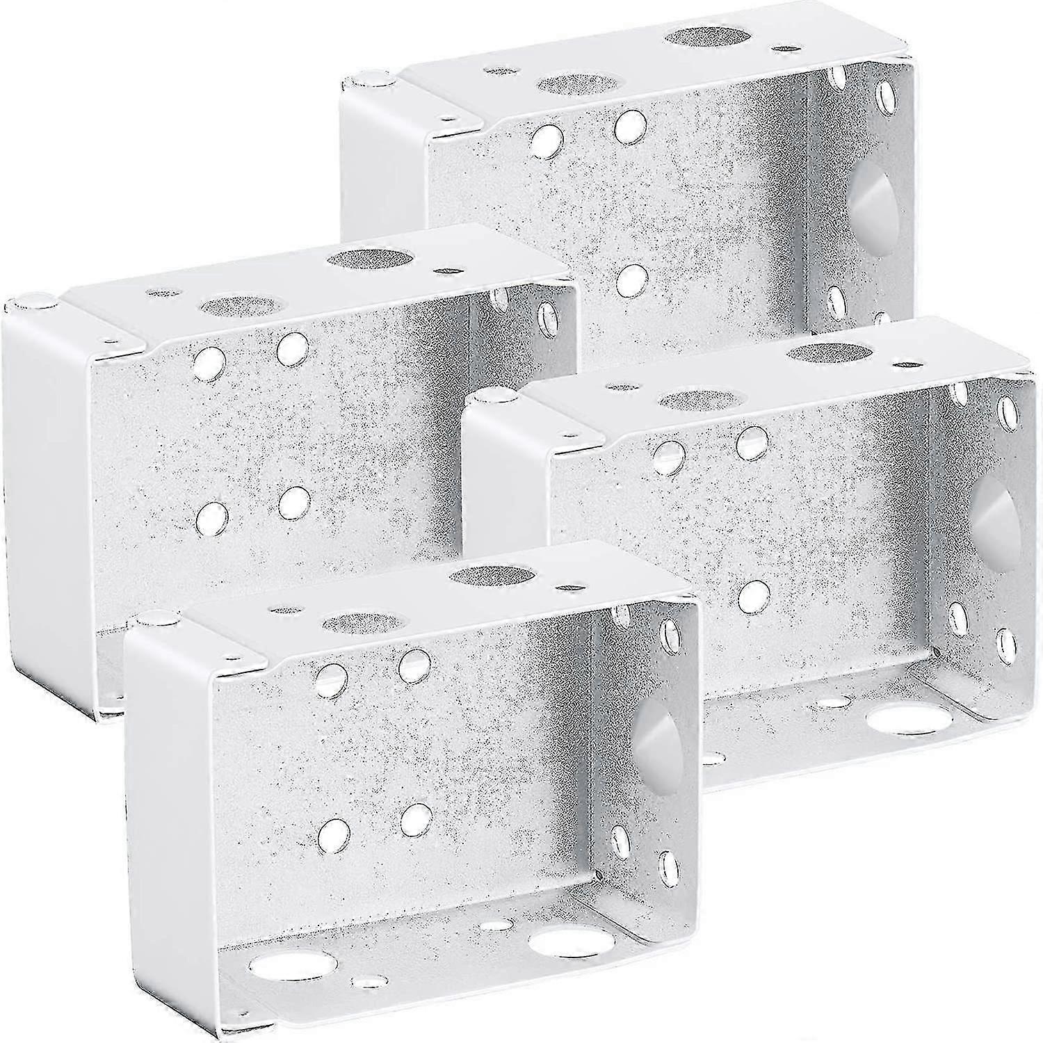 4 Pieces Blind Brackets 2 Inch Low Profile Box Mounting Bracket For Headrail (white)