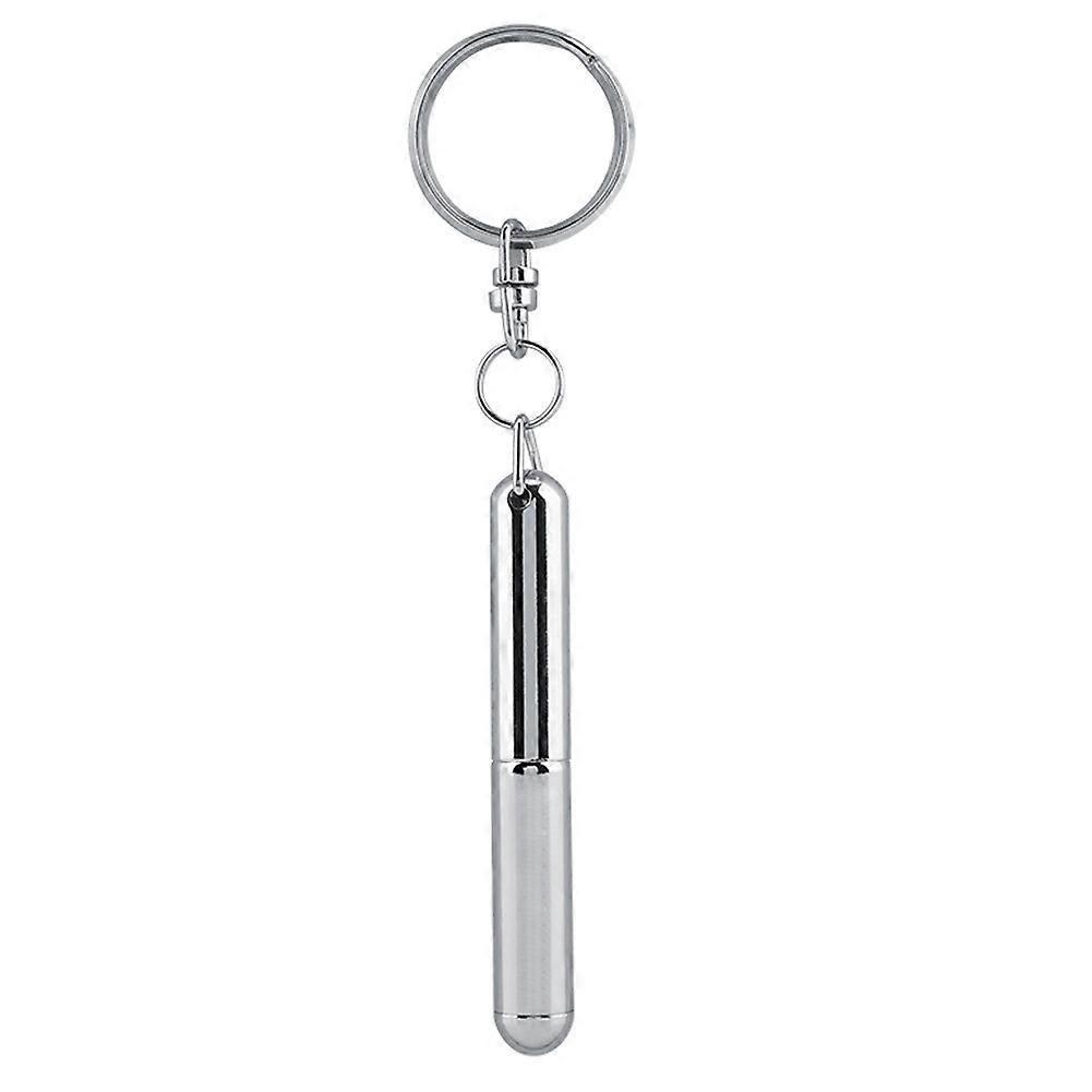 Stainless Steel Telescoping Extendable Key Ring Pen with Retractable Design, Pocket-Sized, Durable and Lightweight