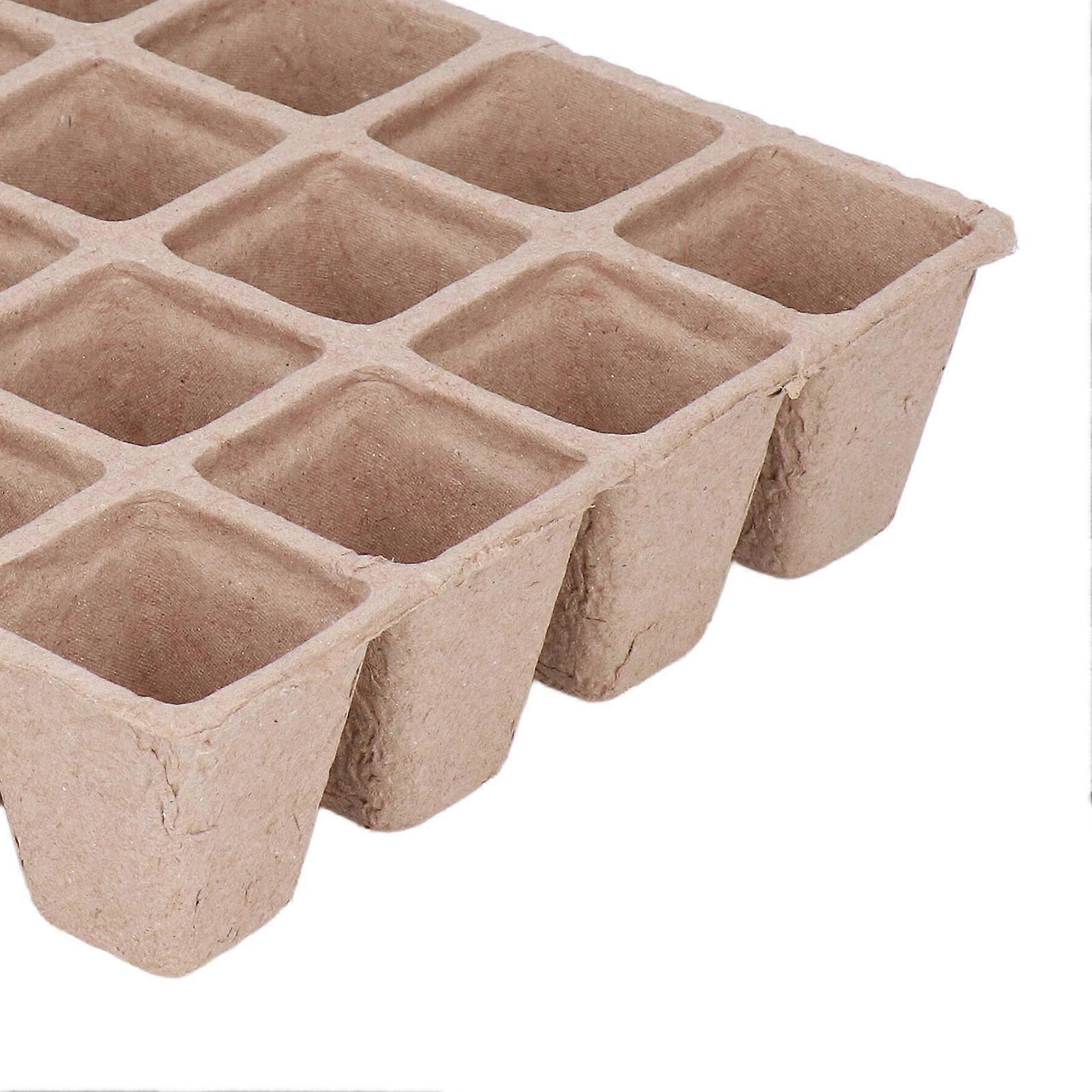 Peat Pots 16-Grid Seed Starting Nursery 10-Pack Biodegradable Seedling Pots