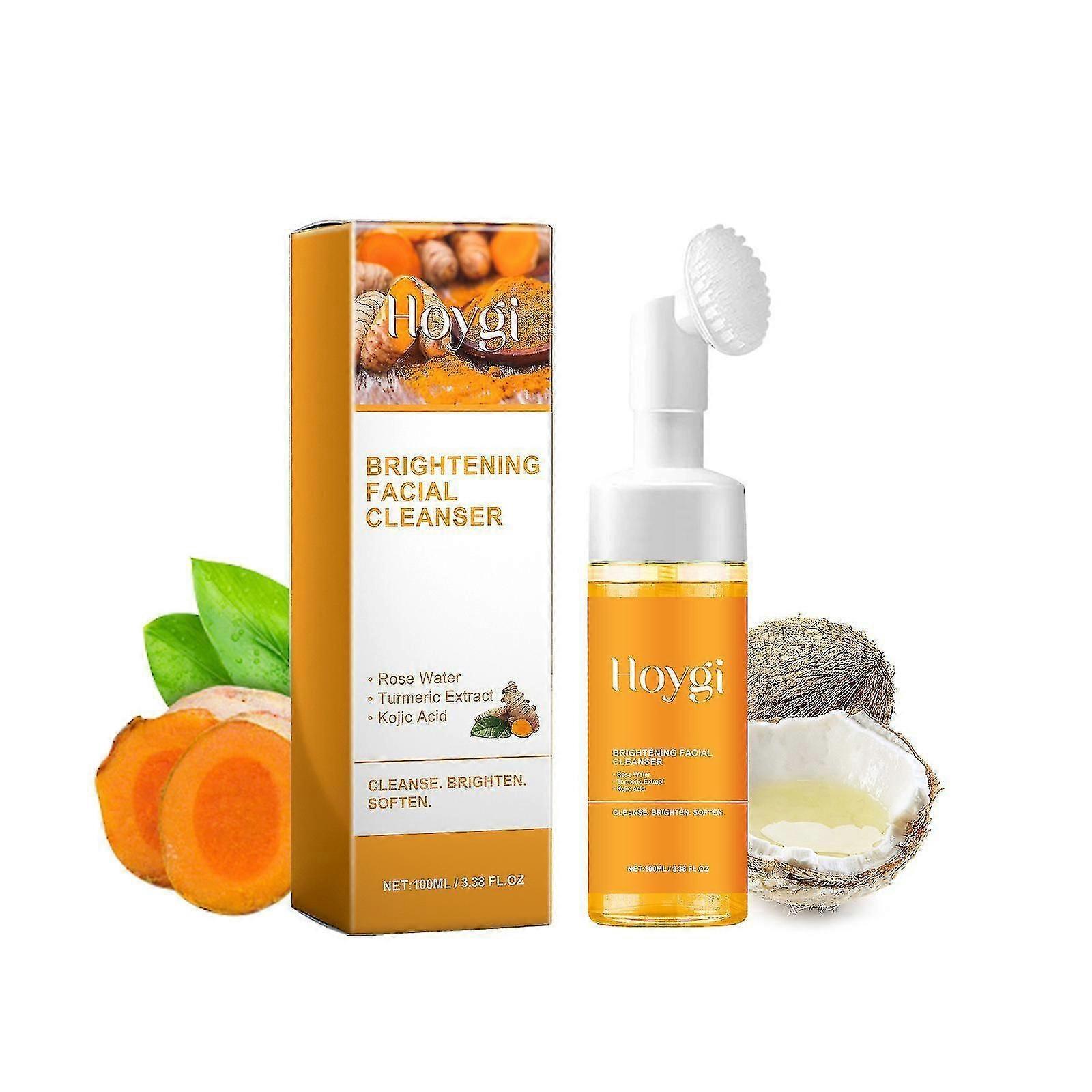 Nettoyant au curcuma, Nettoyant moussant éclaircissant Curcuma et acide kojique, Nettoyant éclaircissant, Nettoyant moussant au curcuma pour tous