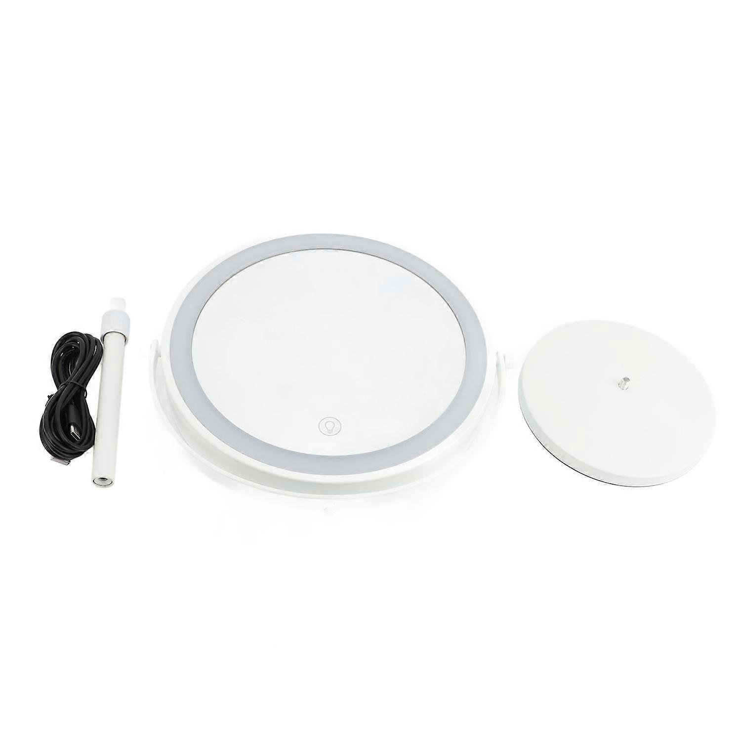 Lighted Makeup Mirror 22cm Adjustable Height Double Sided Magnifying Vanity Mirror with 3 Color LED 