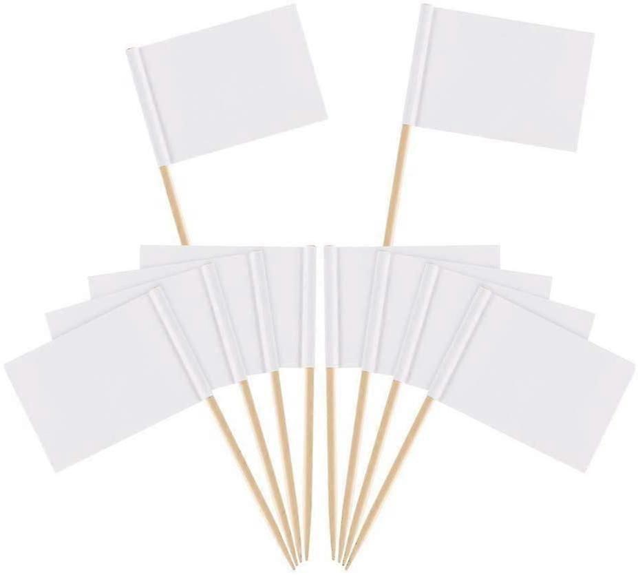Blank Toothpick Flags Cheese Markers Blank Flags Label Marking (100)