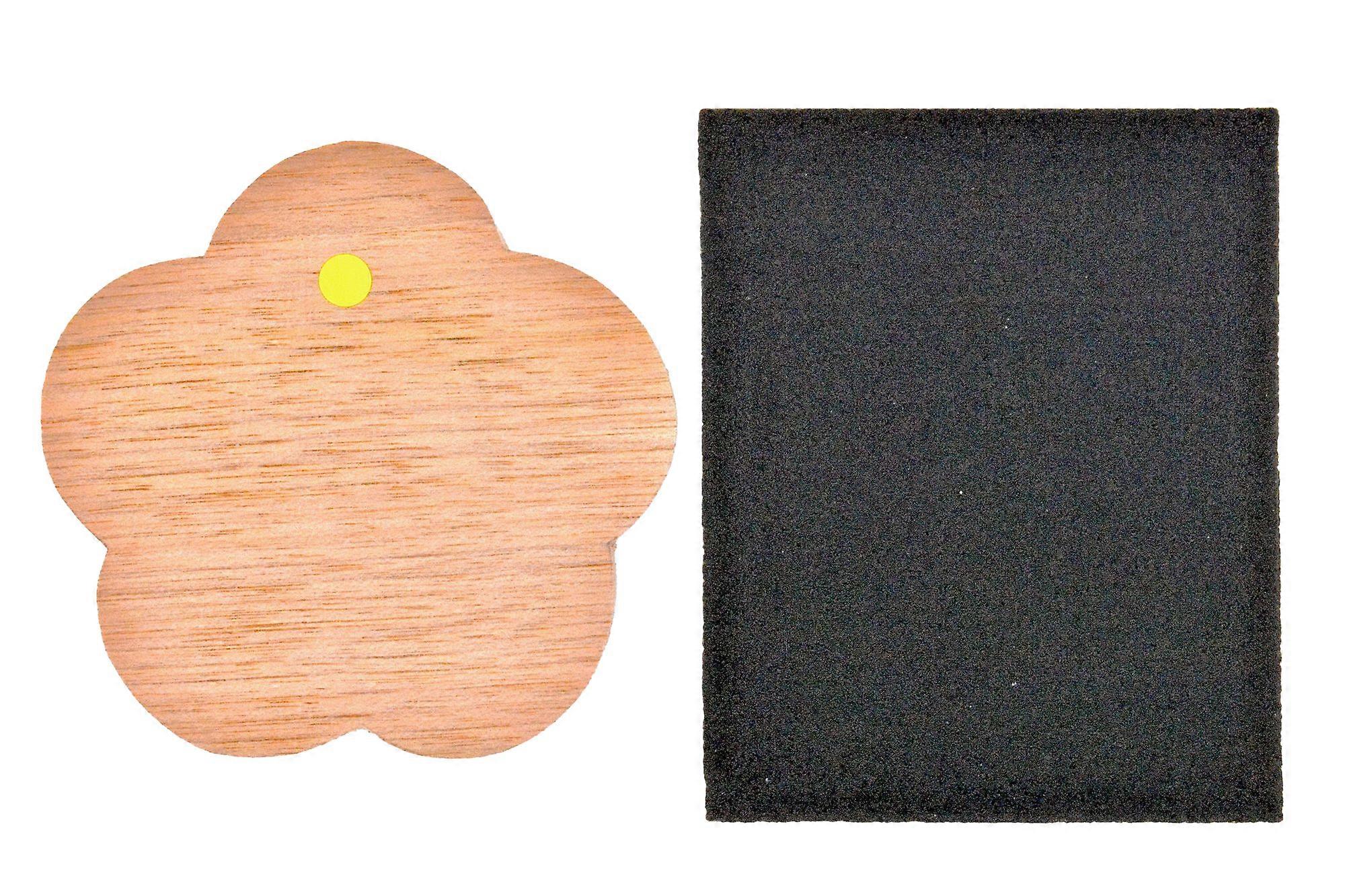 Michihamono Walnut Wood Lumber Flower Cloud Shape for Wood Carving 96mm x 14mm