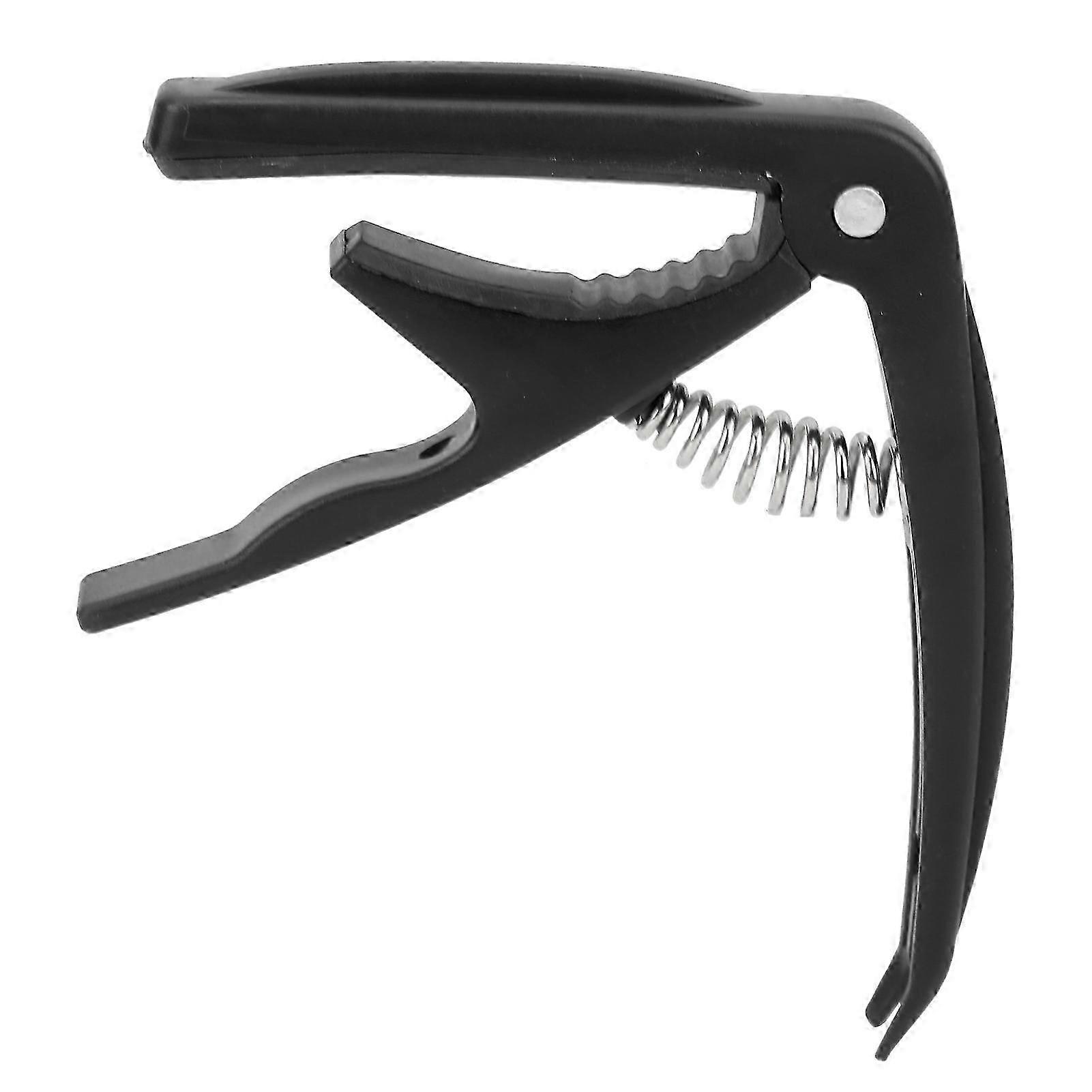 Guitar Capo Clamping ABS Shell Stringed Instrument Playing Tuning Accessories with SpringGlossy Black