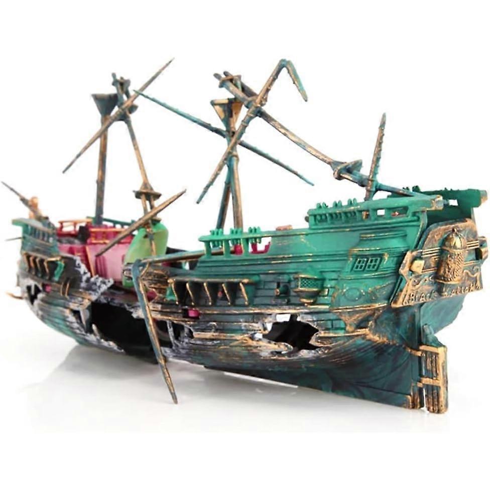 Aquatic Journey, Aquarium Shipwreck Decorations, Discover A World Of Wonder With Non-Toxic Resin And Optimized Design, A True Work Of Art For Your