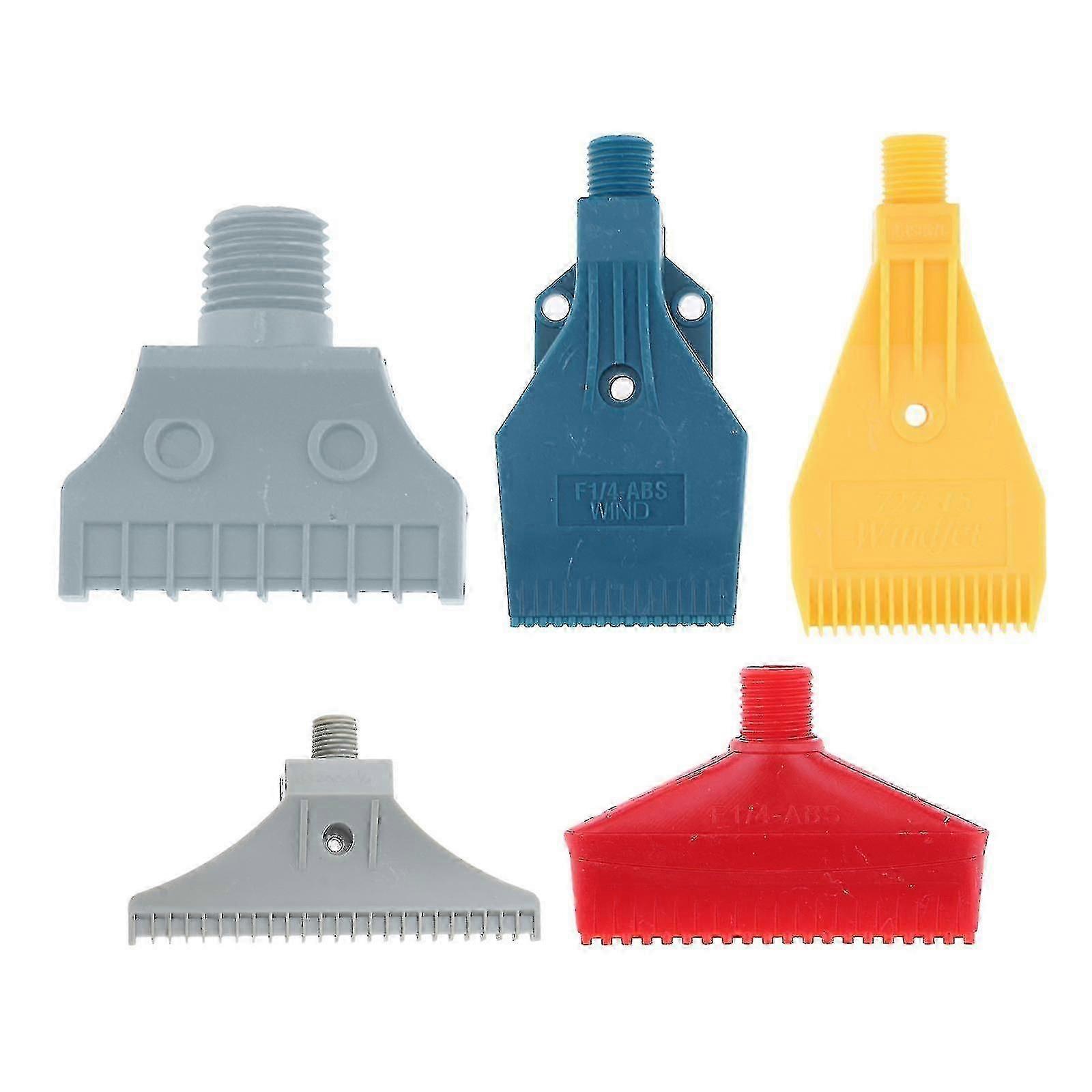 5x Abs Multi Blow Flat Fan Nozzle Air Blower Nozzle Air Wind 1/4'' Bspt Plastic