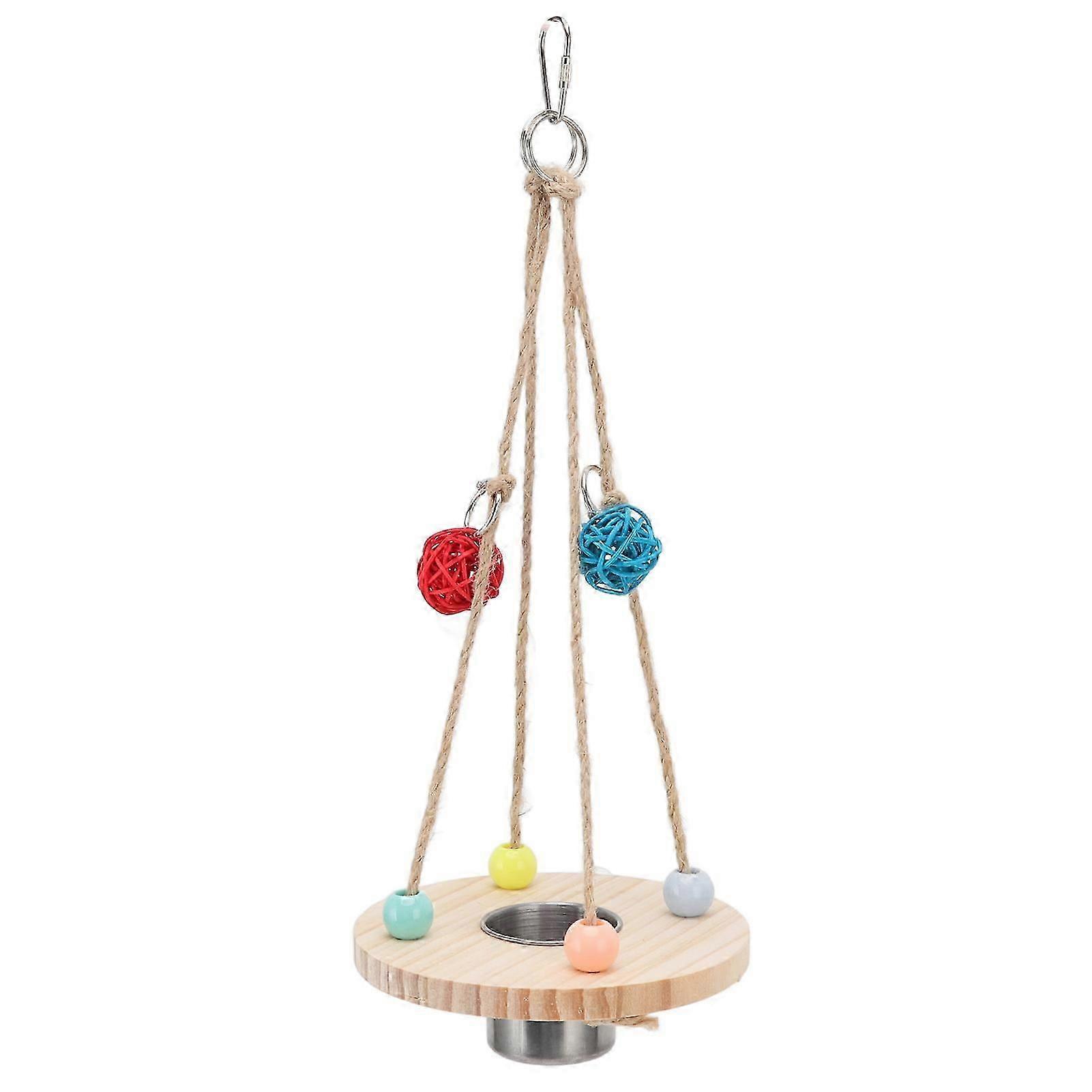 Bird Feeding Cup Stainless Steel Interesting Parrot Feeding Hanging Cup for Parrot Cage Budgie